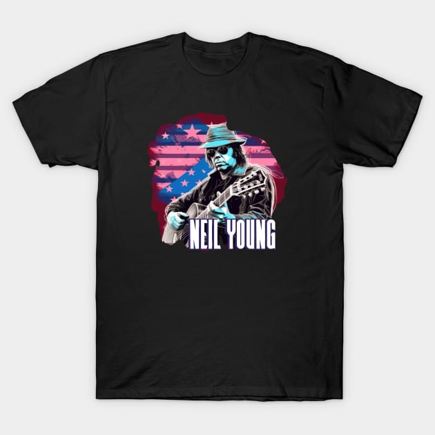 Neil Young T-Shirt by Pixy Official